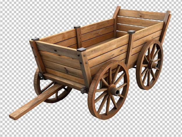 Oude houten wagen