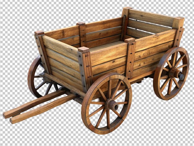 Oude houten wagen