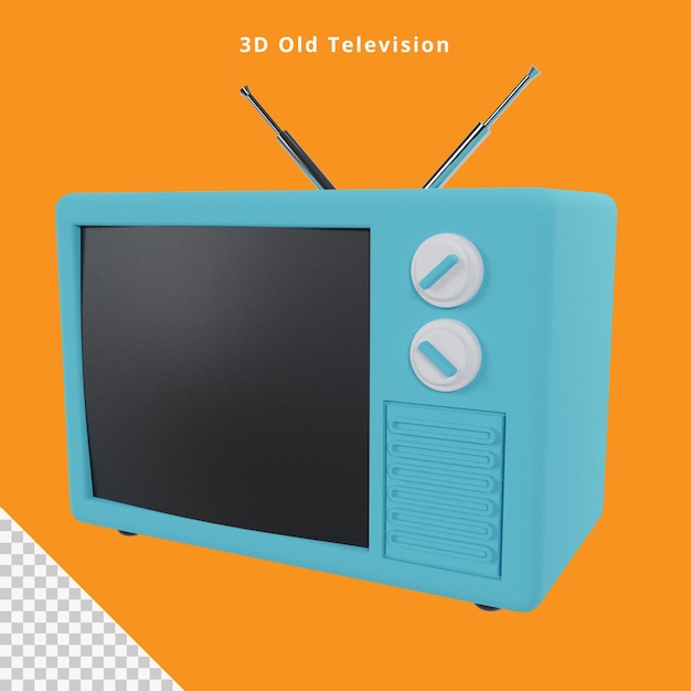 Oude televisie 3d illustratie