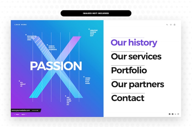 PSD our passion website template