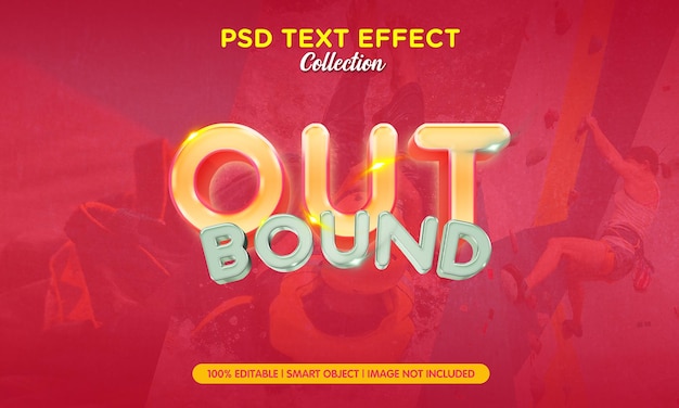 PSD outbound text effect