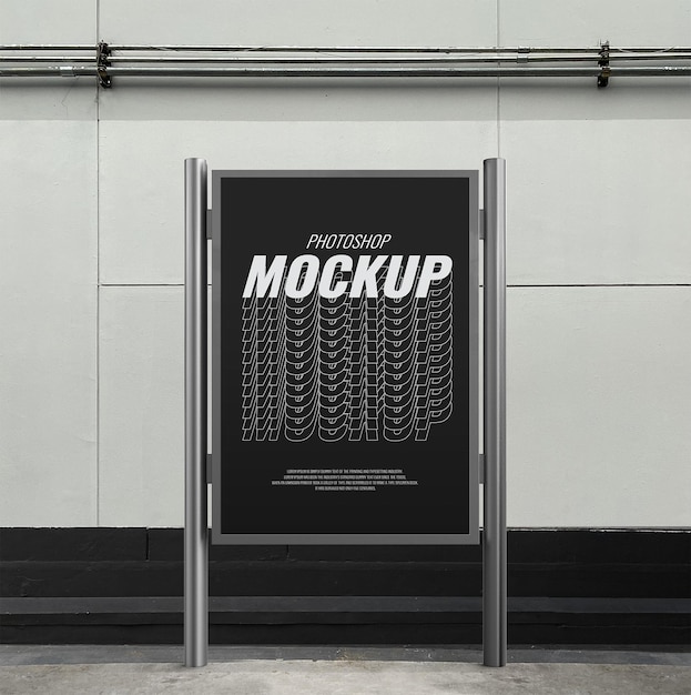 PSD outdoor ads print mockup