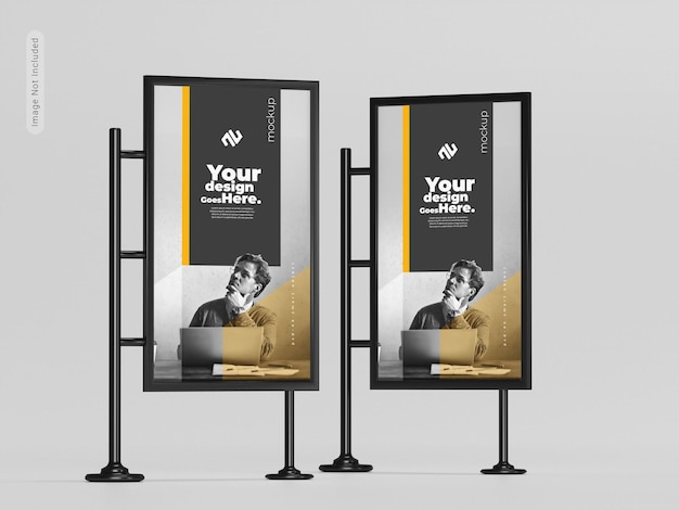 Outdoor adverteren stand banner mockup