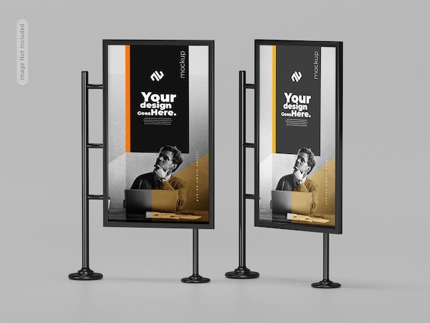 Outdoor adverteren stand banner mockup