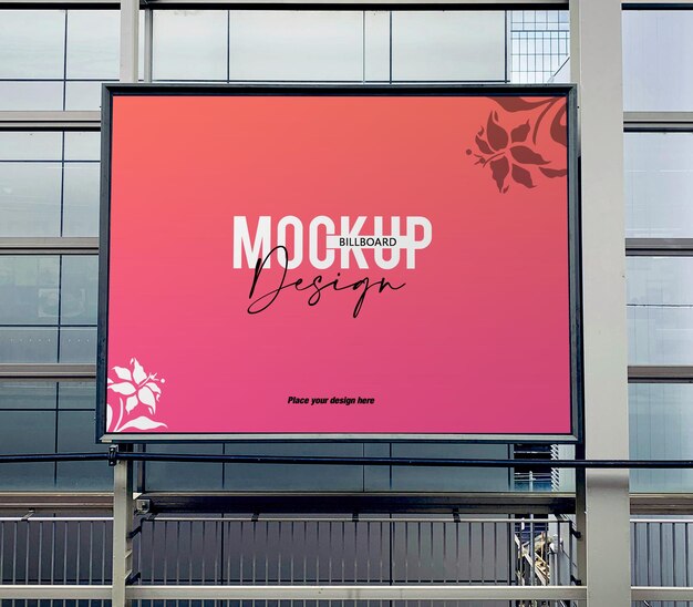 PSD outdoor advertising billboard mockup