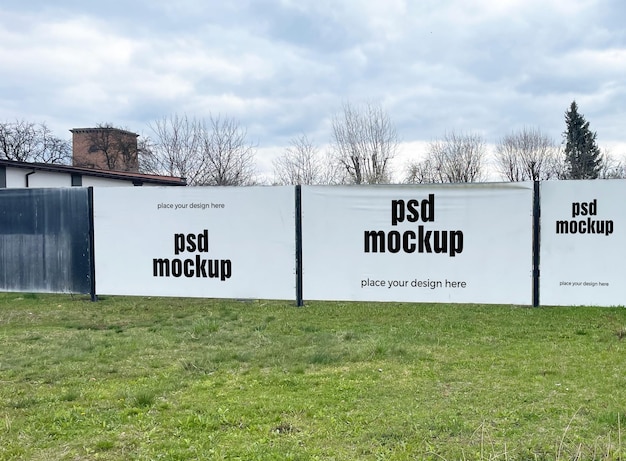 Outdoor Advertising Mockup Shop Signage Billboard Showcase Template Visual Identity