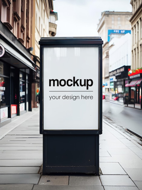 PSD outdoor advertising mockup shop signage billboard showcase template visual identity