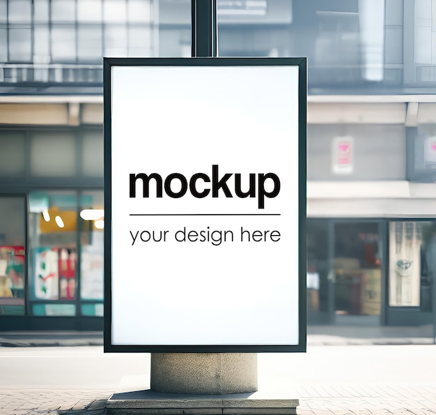 PSD outdoor advertising mockup shop signage billboard showcase template visual identity