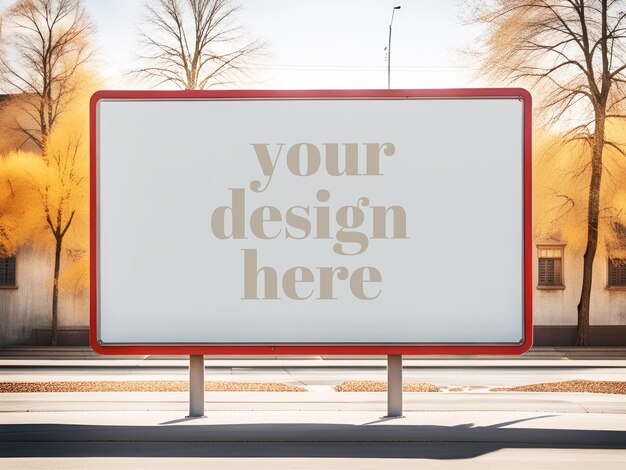 Outdoor advertising mockup shop signage billboard showcase template visual identity