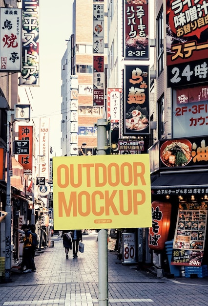 outdoor advertising mockup shop signage billboard showcase template visual identity