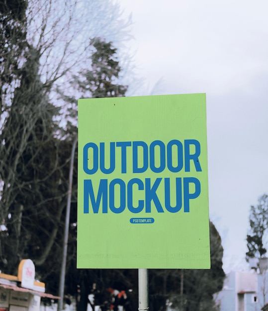 Outdoor advertising mockup shop signage billboard showcase template visual identity