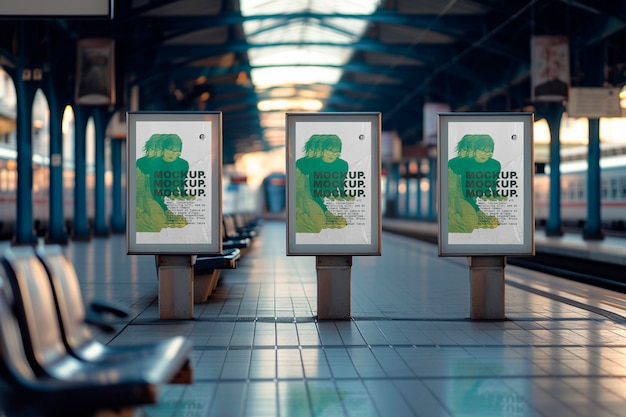 PSD outdoor advertising screen mockup