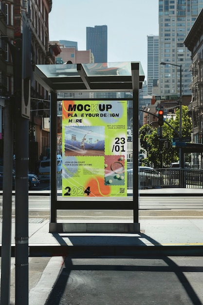 PSD outdoor advertising sport billboard mockup