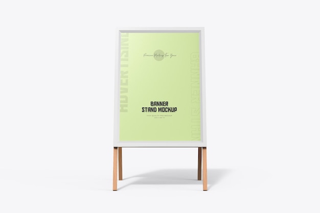 PSD outdoor advertising or street sign banner stand mockup