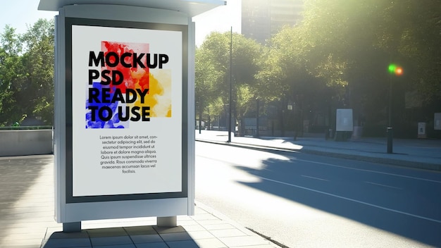 outdoor billboard mockup sunny day