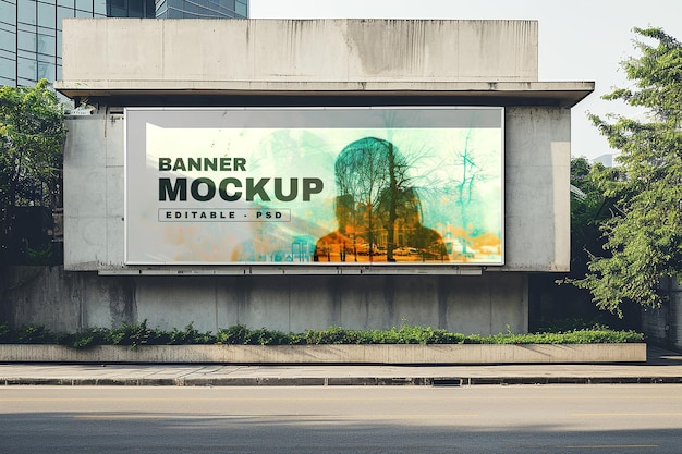 PSD outdoor billboard mockup