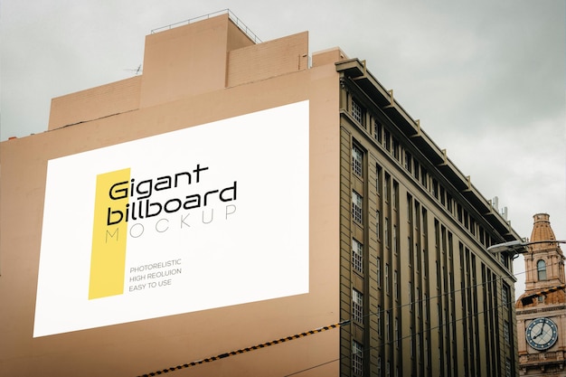 PSD outdoor building billboard mockup