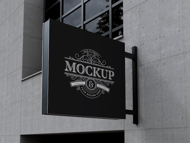 Outdoor business sign mock-up