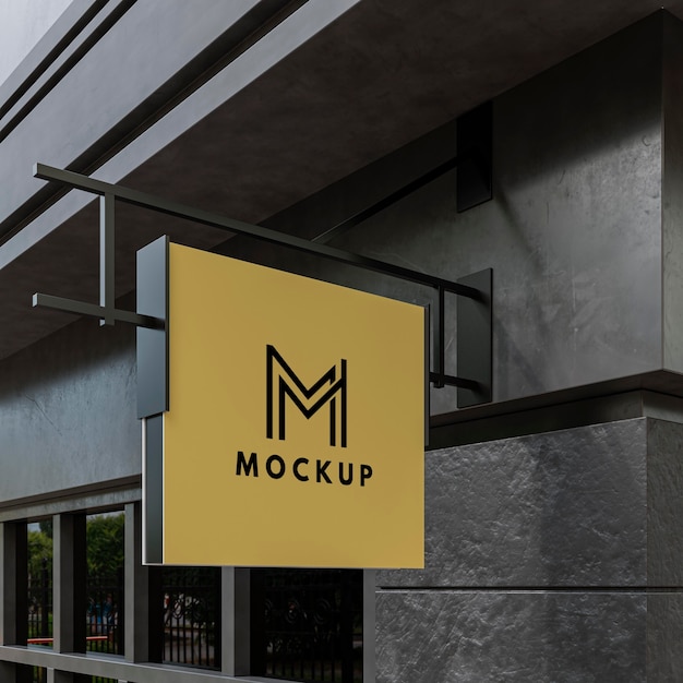 outdoor business sign mock-up