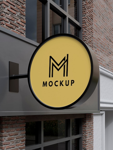 Outdoor business sign mock-up