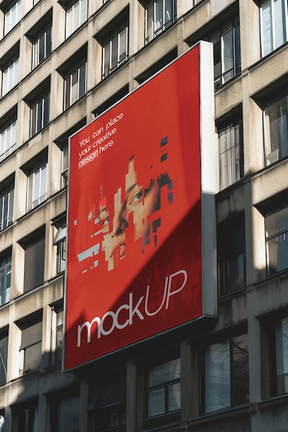 Outdoor city billboard mockup