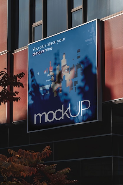 Outdoor city billboard mockup