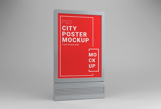 PSD outdoor city poster design mockup