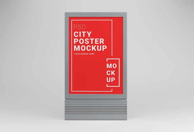 PSD mockup di poster di città all'aperto