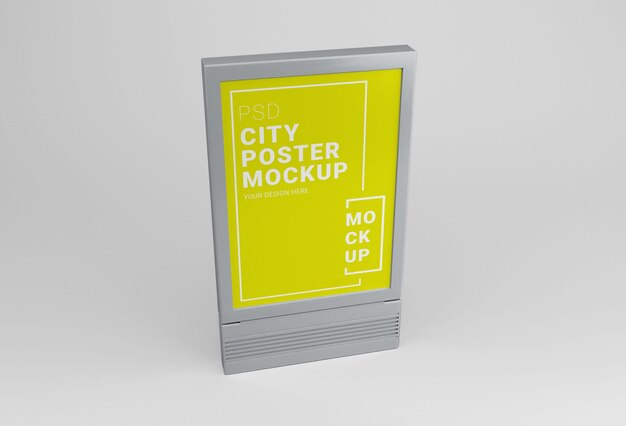 PSD outdoor city poster mockup