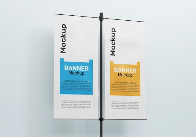 Mockup di banner in tessuto per esterni