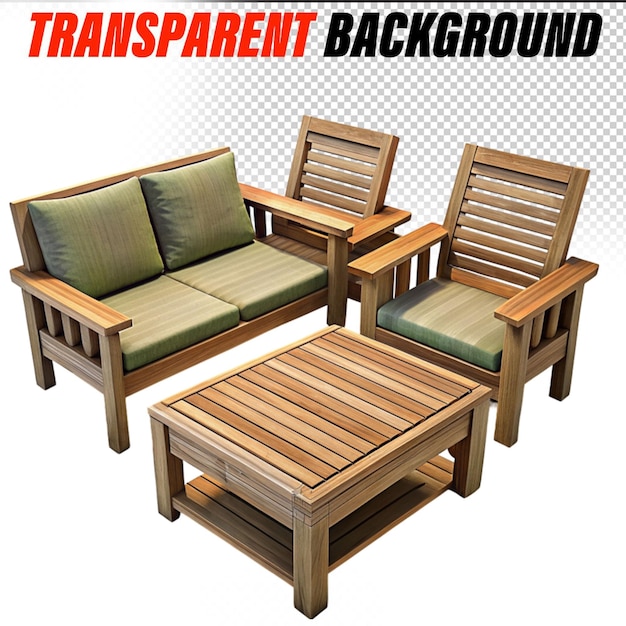 PSD outdoor furniture on patio
