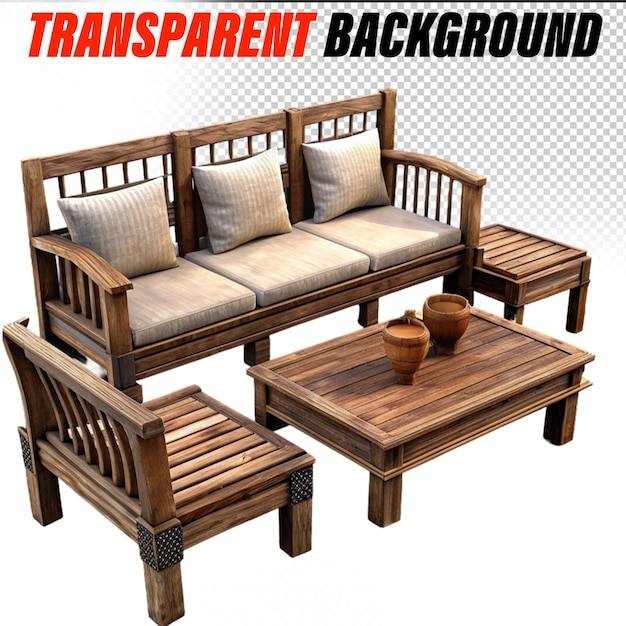 PSD outdoor furniture on patio