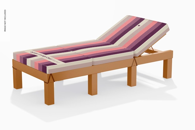 Outdoor Lounge Chair Mockup, Right  View