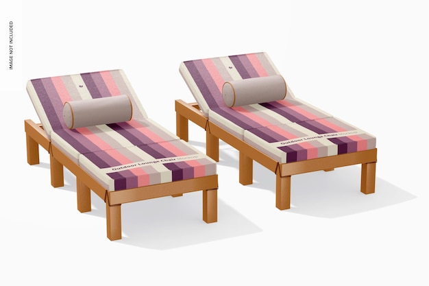 PSD outdoor lounge chairs mockup