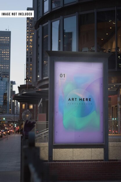 PSD outdoor poster mockup