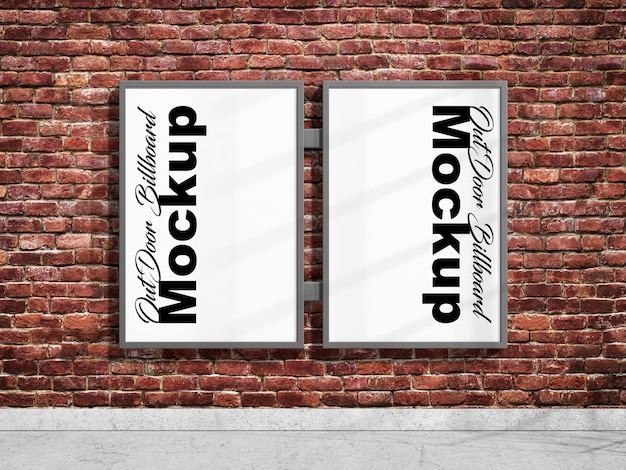 Outdoor reclame ondergrondse billboard mockup