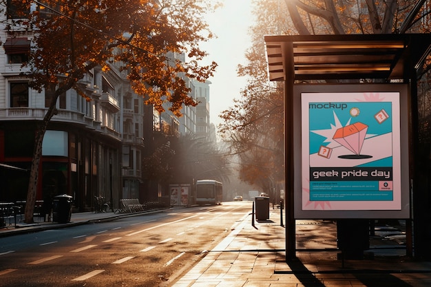 Outdoor reclame voor de geek pride dag viering