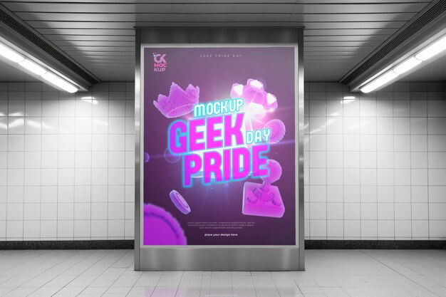 Outdoor reclame voor de geek pride dag viering