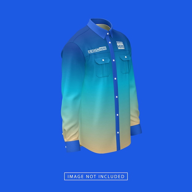 PSD outdoor shirt longsleeve jersey mockup half front view