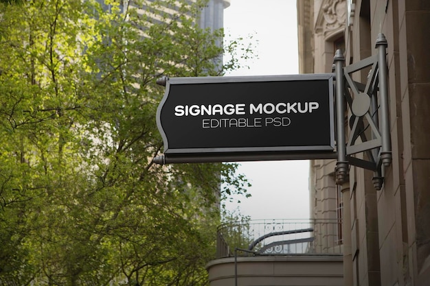 Outdoor signage mockup editable psd mockup