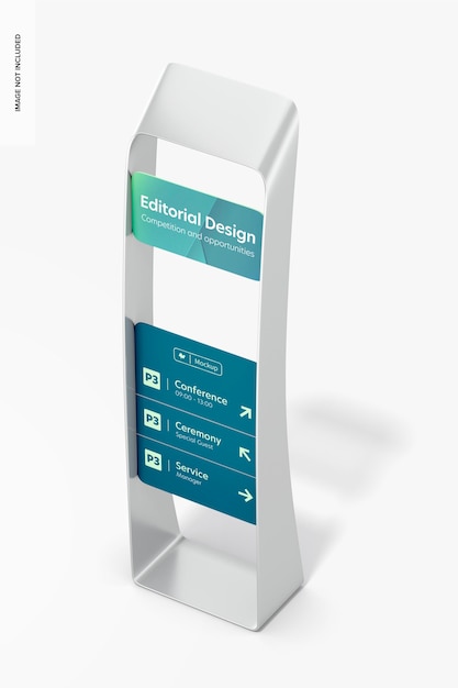 Outdoor signage stand mockup