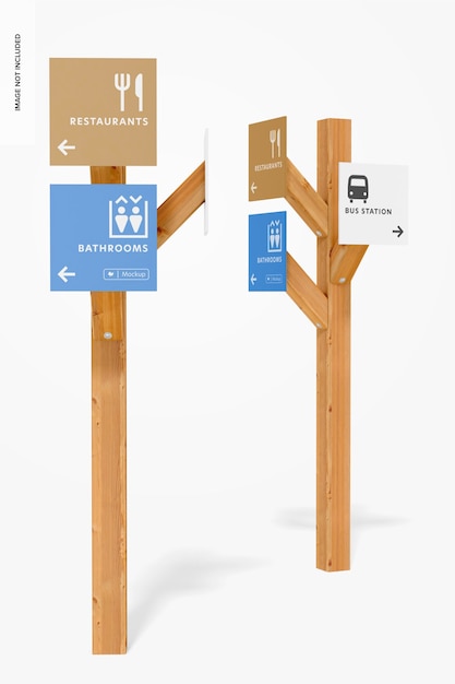 PSD outdoor signaling mockup, perspective