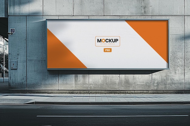 Outdoor signboard mockup template