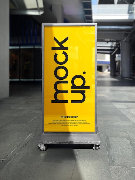 Outdoor stand advertising mockup realistic