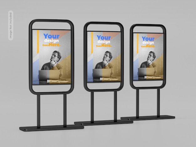 Outdoor stand banner mockup