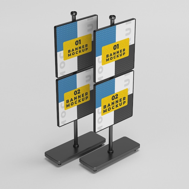 PSD outdoor stand banner mockup