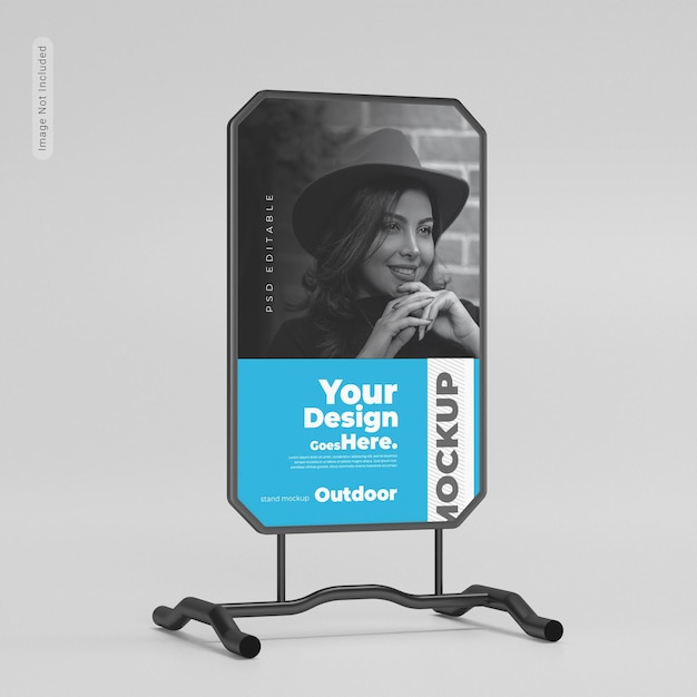 Outdoor stand banner mockup