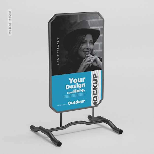 Outdoor stand banner mockup