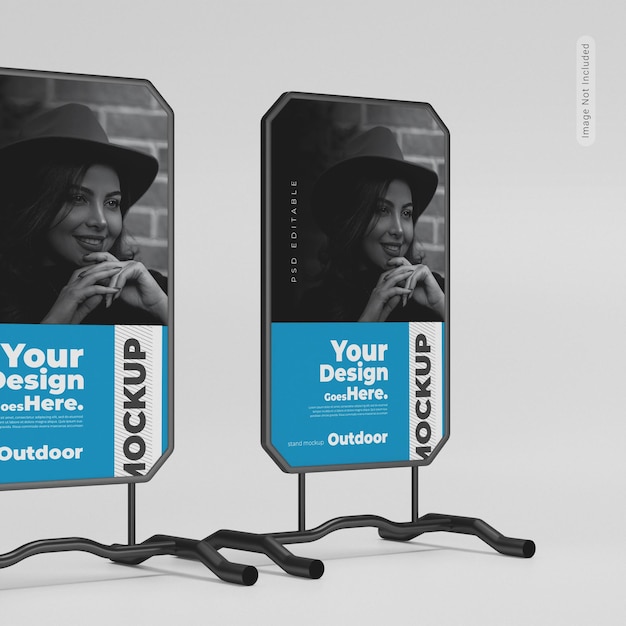 PSD outdoor stand banner mockup