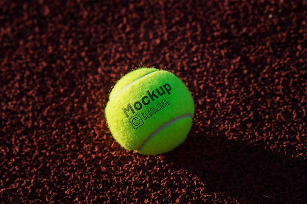 Outdoor tennisbal sessie bovenaanzicht